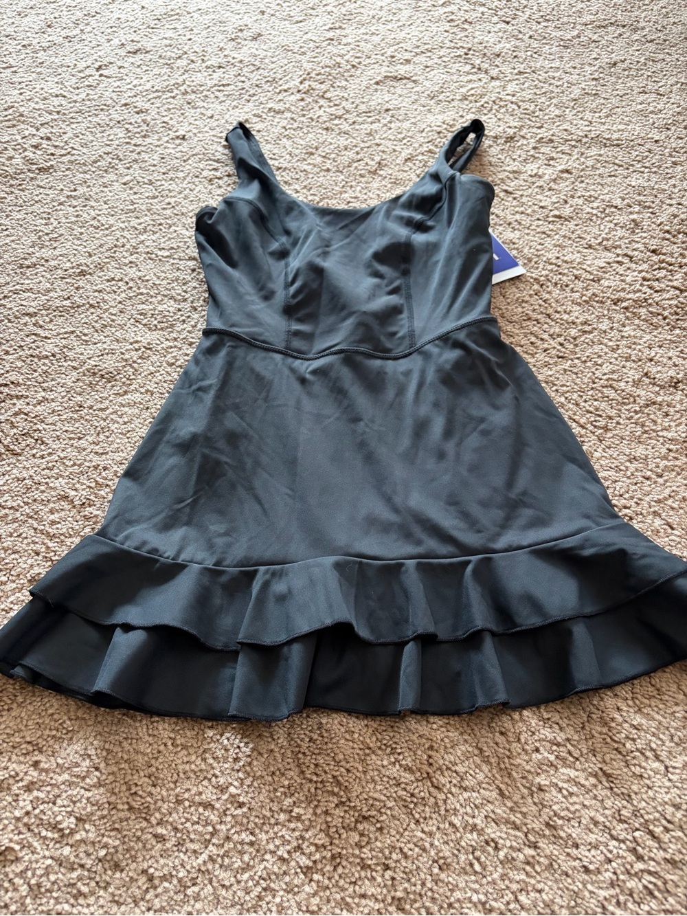 NWT JOYLAB Black Ruffle Hem Active Dress